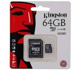 Karta pamięci Kingston microSDXC 64GB class 10 + adapter