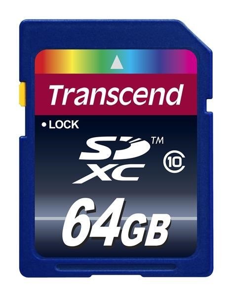 Karta pamięci TRANSCEND SDXC Class 10, 64GB (Premium) -TS64GSDXC10
