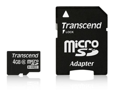Karta pamięci Transcend Micro SDHC6 4GB + adapter (TS4GUSDHC6)