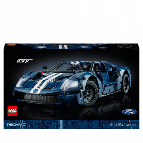LEGO® 42154 Technic - Ford GT, wersja z 2022 roku, lekko wgięte opakowanie, oryginalna gwarancja LEGO