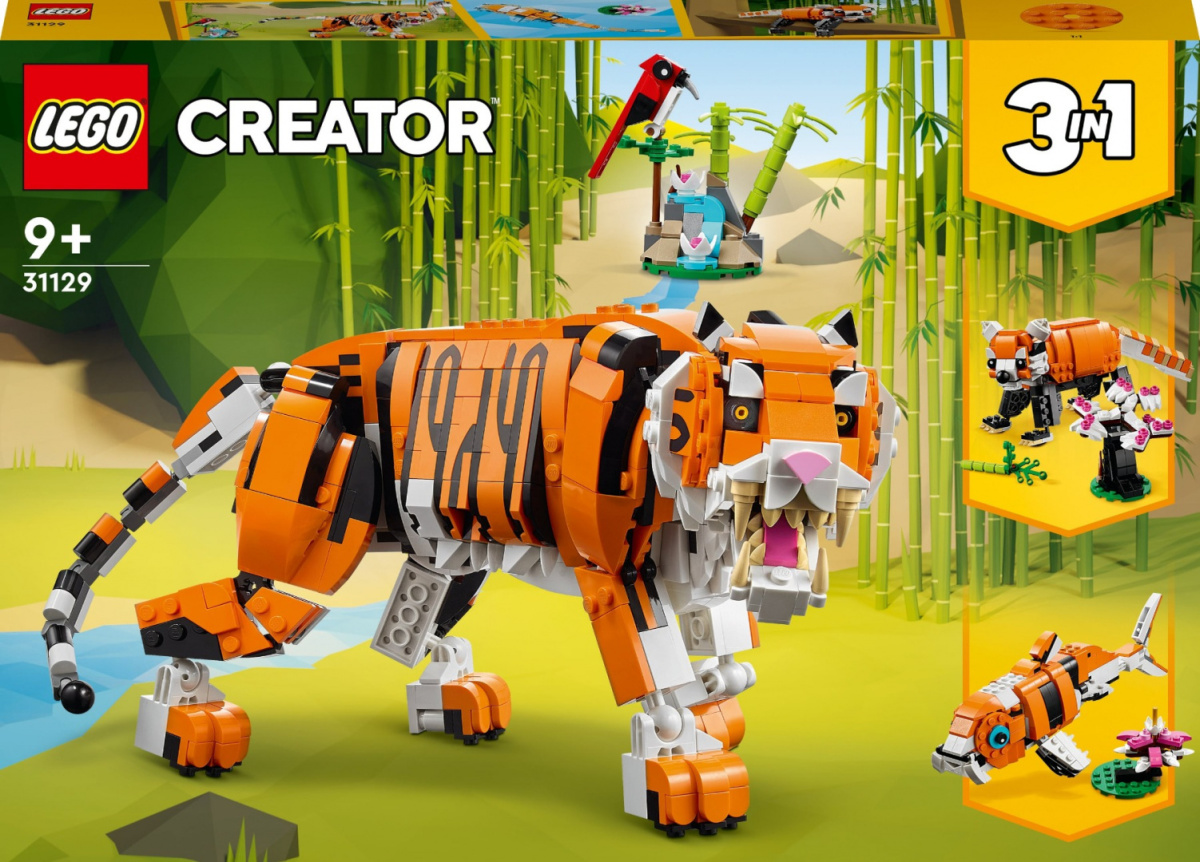 LEGO® 31129 Creator Majestatyczny tygrys 3 w 1 - oryginalna gwarancja LEGO.
