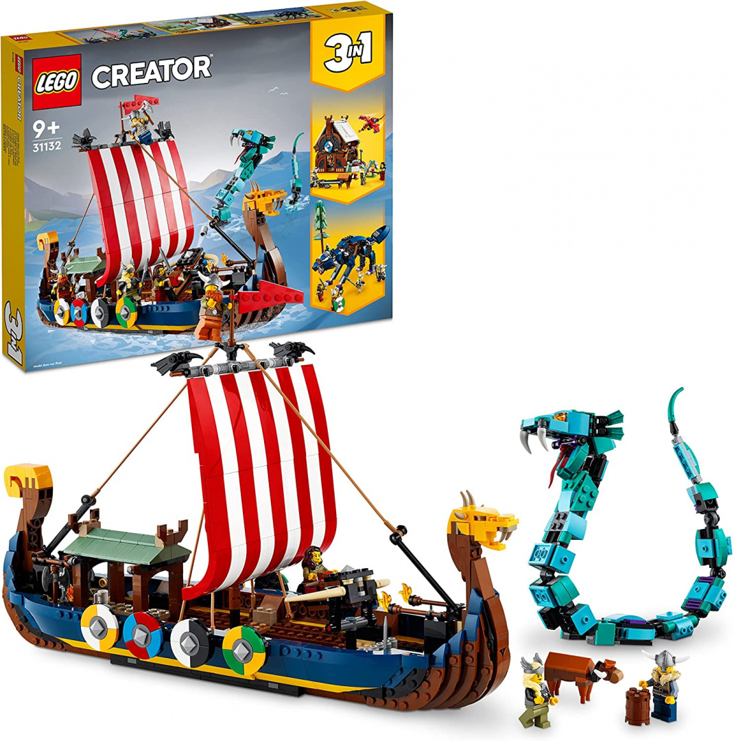 LEGO® 31132 Creator Statek Wikingów i Wąż z Midgardu - oryginalna gwarancja LEGO. LEGO® 31132 Creator Statek Wikingów i Wąż z Midgardu - oryginalna gwarancja LEGO.