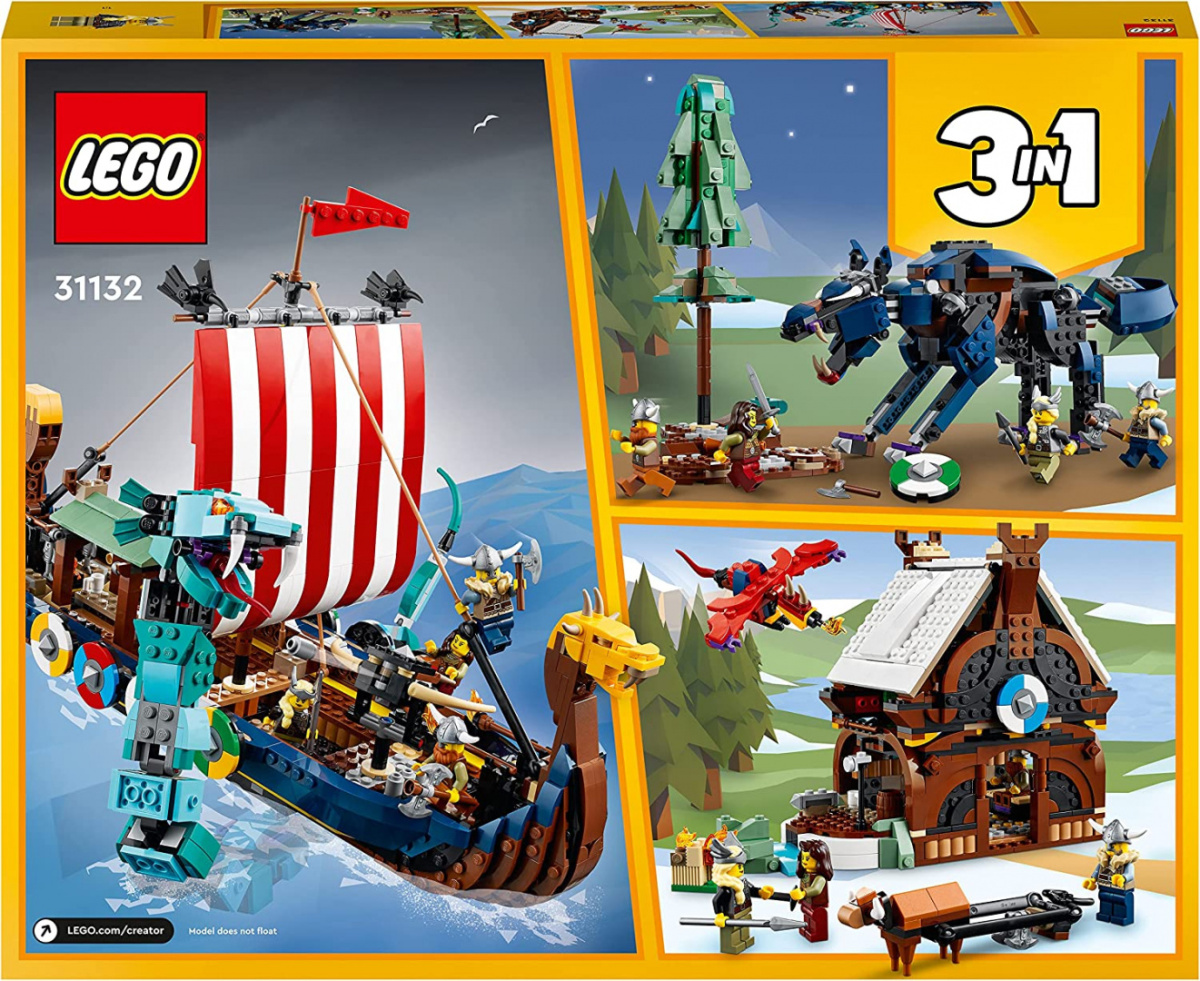 LEGO® 31132 Creator Statek Wikingów i Wąż z Midgardu - oryginalna gwarancja LEGO.